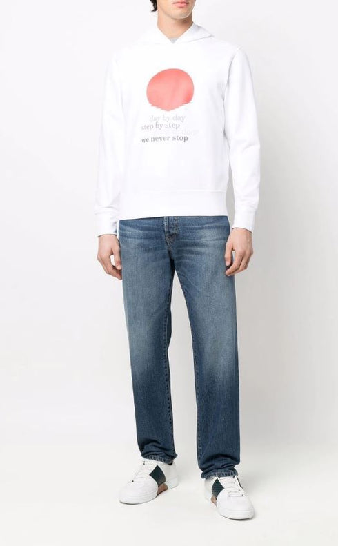 sudadera con capucha y eslogan estampado